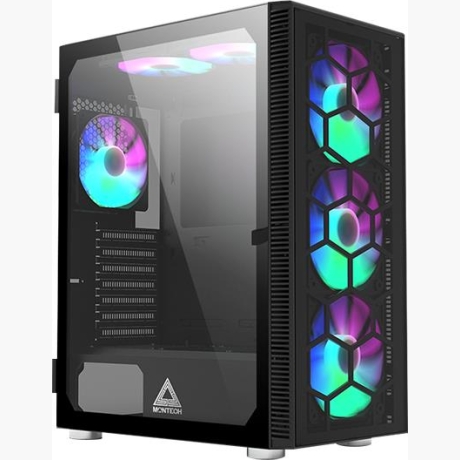 Case|MONTECH|X3 Glass|MidiTower|Not included|Colour Black|X3GLASS(B)