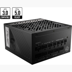 Power Supply|MSI|850 Watts|Efficiency 80 PLUS GOLD|PFC Active|MPGA850GPCIE5