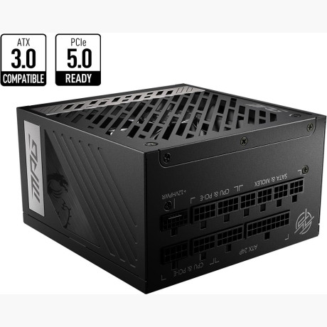 Power Supply|MSI|850 Watts|Efficiency 80 PLUS GOLD|PFC Active|MPGA850GPCIE5