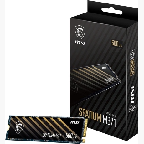 SSD|MSI|SPATIUM M371|500GB|M.2|PCIE|NVMe|3D NAND|Write speed 1150 MBytes/sec|Read speed 2200 MBytes/sec|2.15mm|TBW 110 TB|MTBF 1500000 hours|S78-440K160-P83