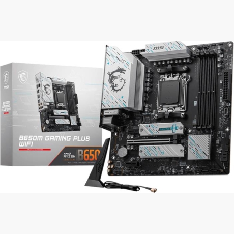 Mainboard|MSI|AMD B650|SAM5|Micro-ATX|Memory DDR5|Memory slots 4|2xPCI-Express 1x|1xPCI-Express 16x|2xM.2|1xHDMI|1xDisplayPort|7xUSB 3.2|1xUSB-C|1xRJ45|5xAudio port|B650MGAMINGPLUSWIFI