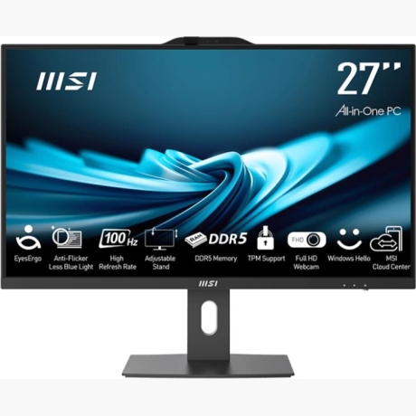 Monoblock PC|MSI|PRO|AP272P 14M|Business|All in One|CPU Core i5|i5-14400|2500 MHz|Screen 27"|RAM 16GB|DDR4|3200 MHz|SSD 512GB|Graphics card Intel UHD Graphics|Integrated|Windows 11 Pro|Colour Black|PROAP272P14M-496EU