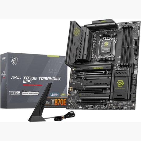 Mainboard|MSI|AMD X870E|SAM5|ATX|Memory DDR5|Memory slots 4|3xPCI-Express 16x|4xM.2|1xAudio-In|1xAudio-Out|4xUSB 2.0|2xUSB 3.2|3xUSB-C|1xRJ45|MAGX870ETOMAHAWKWIFI