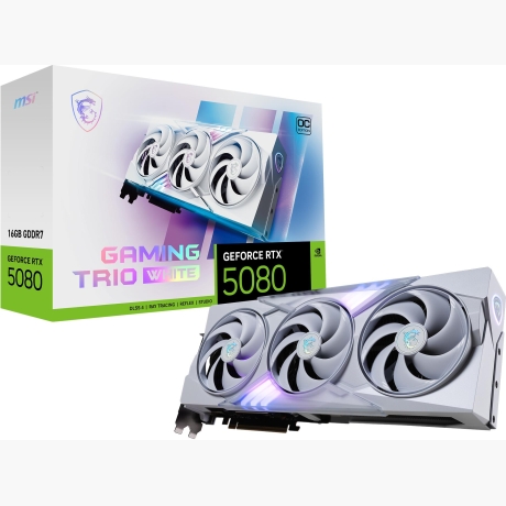 Graphics Card|MSI|NVIDIA GeForce RTX 5080|16 GB|GDDR7|256 bit|PCIE 5.0 16x|Dual Slot Fansink|1xHDMI|3xDisplayPort|508016GGAMTRIOOCWHI