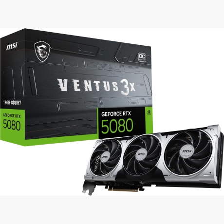 Graphics Card|MSI|NVIDIA GeForce RTX 5080|16 GB|GDDR7|256 bit|PCIE 5.0 16x|Dual Slot Fansink|1xHDMI|3xDisplayPort|RTX508016GVEN3XOCPLUS