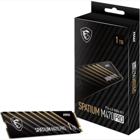 SSD|MSI|SPATIUM M470 PRO|1TB|M.2|PCIe Gen4|NVMe|3D NAND|Write speed 4500 MBytes/sec|Read speed 6000 MBytes/sec|2.15mm|TBW 320 TB|MTBF 150000 hours|S78-440L0J0-P83