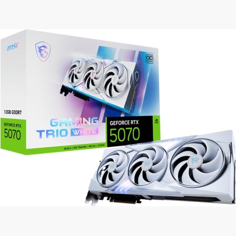 Graphics Card|MSI|NVIDIA GeForce RTX 5070|12 GB|GDDR7|192 bit|PCIE 5.0 16x|Triple slot Fansink|1xHDMI|3xDisplayPort|507012GGAMTRIOOCWHITE