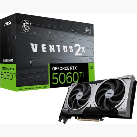 Graphics Card|MSI|NVIDIA GeForce RTX 5060 Ti|16 GB|GDDR7|128 bit|PCIE 5.0 16x|Dual Slot Fansink|5060TI16GVENTUS2XOCPLUS