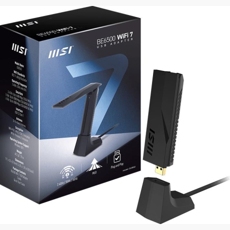WRL ADAPTER 6500MBPS WIFI7 USB/GUBE65 MSI