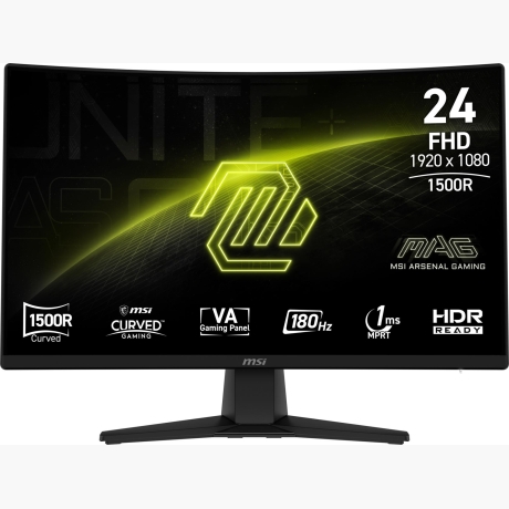 LCD Monitor|MSI|MAG 242C|23.6"|Gaming/Curved/Frameless|Matte|Panel VA|1920x1080|16:9|180Hz|1 ms|Colour Black|MAG242C