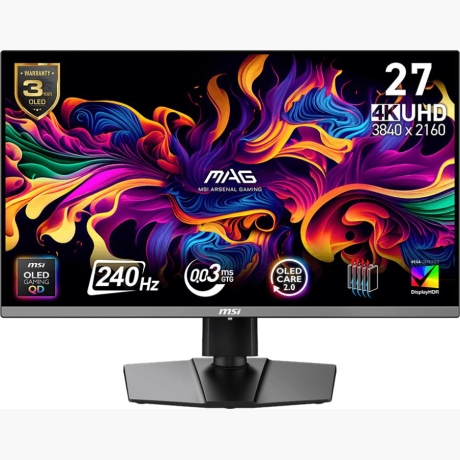 Monitor|MSI|26.5 "|3840 x 2160 pixels|4K Ultra HD|Native aspect ratio 16:9|QD-OLED|MAG272UPQD-OLEDX24