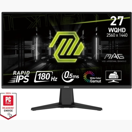 LCD Monitor|MSI|MAG 275QF|27"|Gaming|Matte|Panel IPS|2560x1440|16:9|180 Hz|0.5 ms|Colour Black|MAG275QF
