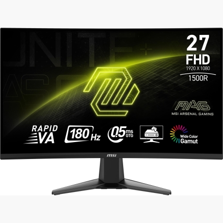 LCD Monitor|MSI|MAG 27C6F|27"|Gaming/Curved|Panel VA|1920x1080|16:9|180Hz|0.5 ms|MAG27C6F