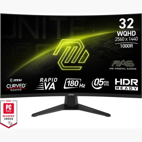 LCD Monitor|MSI|MAG 325CQF|31.5"|Gaming/Curved|Panel VA|2560x1440|16:9|180Hz|0.5 ms|MAG325CQF