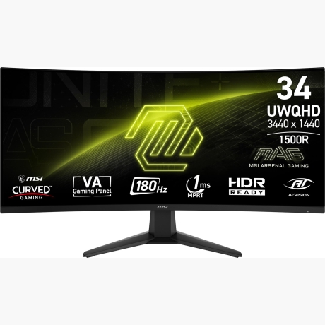 LCD Monitor|MSI|MAG 346CQ|34"|Gaming/Curved|Panel VA|3440x1440|16:9|180 Hz|1 ms|MAG346CQ