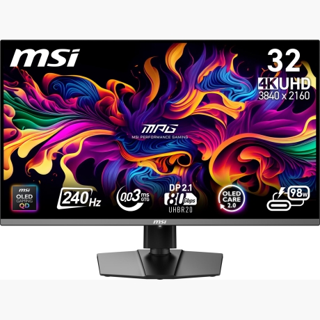 Monitor|MSI|MPG 322URX QD-OLED|31.5"|Gaming/4K|Panel QD-OLED|3840x2160|16:9|0.03 ms|MPG322URXQD-OLED