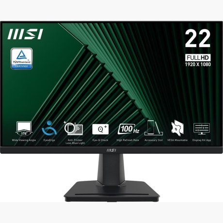 LCD Monitor|MSI|PRO MP225V|21.45"|Business|Matte|Panel VA|1920x1080|16:9|100 ??|1 ms|Colour Black|PROMP225V