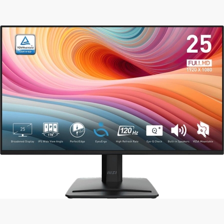 LCD Monitor|MSI|24.5"|Business|Matte|Panel IPS|1920x1080|16:9|120Hz|1 ms|Speakers|Colour Black|PROMP252E2
