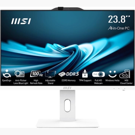 Monoblock PC|MSI|PRO|AP241P 14M|Business|All in One|CPU Core i7|i7-14700|2100 MHz|Screen 23.8"|RAM 16GB|DDR5|5600 MHz|SSD 1TB|Graphics card Intel UHD Graphics|Integrated|Windows 11 Pro|Colour White|PROAP242P14M-859EU