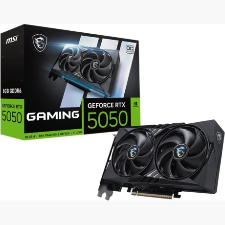 Graphics Card|MSI|NVIDIA GeForce RTX 5050|8 GB|GDDR6|128 bit|PCIE 5.0 16x|Dual Slot Fansink|RTX50508GGAMINGOC