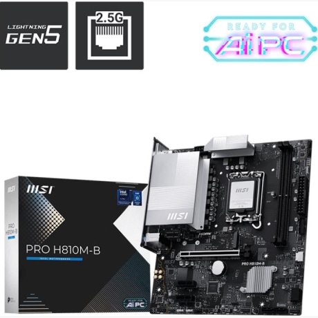 Mainboard|MSI|Intel H810|LGA1851|Micro-ATX|Memory DDR5|Memory slots 2|PROH810M-B