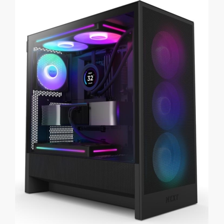 Case|NZXT|H5 FLOW RGB 2024|MidiTower|Case product features Transparent panel|Not included|ATX|EATX|MicroATX|MiniITX|Colour Black|CC-H52FB-R1