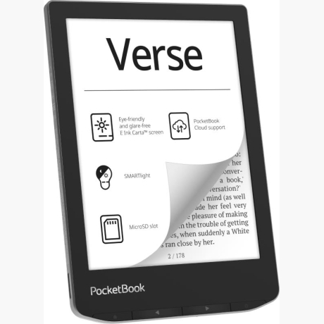 E-Reader|POCKETBOOK|Verse|6"|1024x758|1xUSB-C|Micro SD|Wireless LAN|Grey|PB629-M-WW