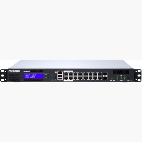 Switch|QNAP|QGD-1600P-8G|Type L2|Rack|2x10GBASE-T/SFP+ Combo|14x1GbE|1|2|1|PoE ports 16|360 Watts|QGD-1600P-8G