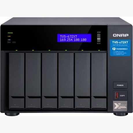 NAS STORAGE TOWER 6BAY/NO HDD TVS-672XT-I3-8G QNAP