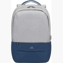 NB BACKPACK ANTI-THEFT 17.3"/7567 GREY/DARK BLUE RIVACASE