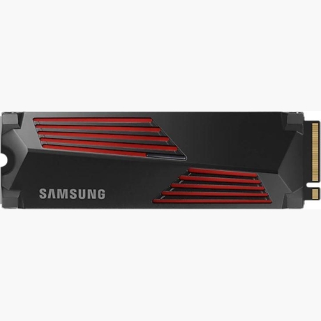 SSD|SAMSUNG|990 PRO with Heatsink|1TB|M.2|PCIE|NVMe|MLC|Write speed 6900 MBytes/sec|Read speed 7450 MBytes/sec|2.3mm|TBW 600 TB|MTBF 1500000 hours|MZ-V9P1T0CW