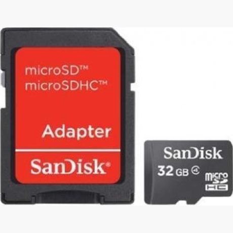 MEMORY MICRO SDHC 32GB W/ADAPT/CL4 SDSDQM-032G-B35A SANDISK