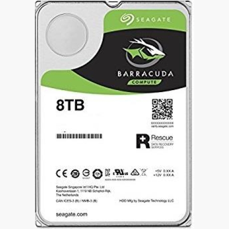 HDD|SEAGATE|Barracuda|8TB|SATA 3.0|256 MB|5400 rpm|Discs/Heads 4/8|3,5"|ST8000DM004