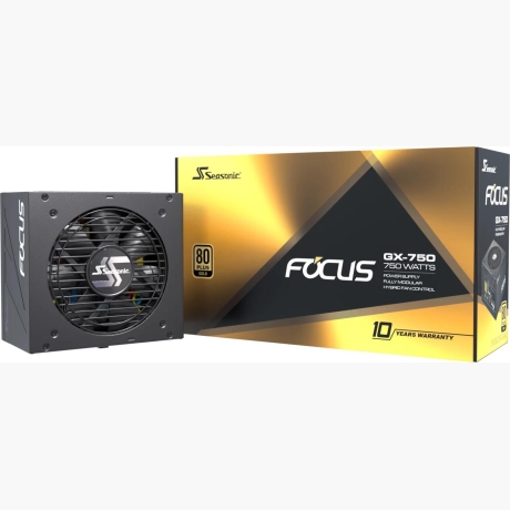 Power Supply|SEASONIC|FOCUS GX ATX 3.0|750 Watts|Efficiency 80 PLUS GOLD|MTBF 100000 hours|FOCUS-GX-750-V4
