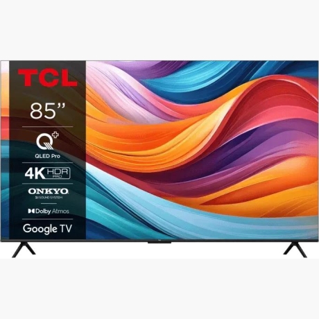 TV Set|TCL|85"|4K/Smart|QLED|3840x2160|Wireless LAN|Bluetooth|Google TV|Grey|85T7B
