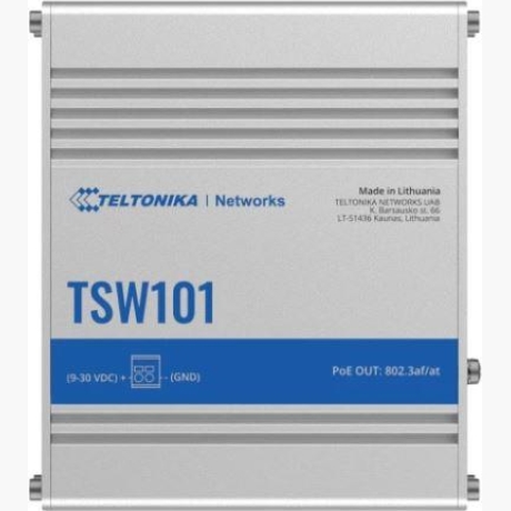 Switch|TELTONIKA|TSW101|5xRJ45|PoE ports 4|60 Watts|TSW101