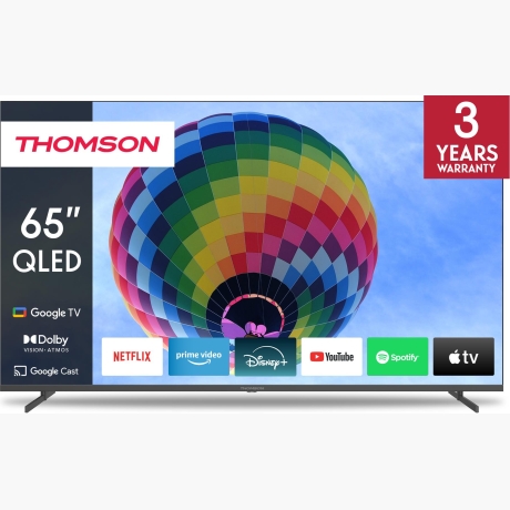 TV Set|THOMSON|65"|4K/Smart|QLED|3840x2160|Wireless LAN|Bluetooth|Google TV|Dark Grey|65QG4S14