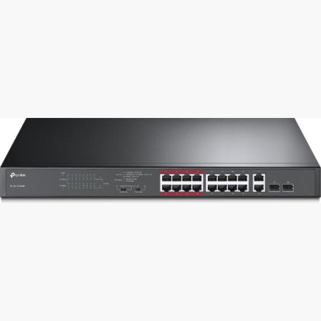 Switch|TP-LINK|Desktop/pedestal|16x10Base-T / 100Base-TX|2x10/100/1000BASE-T/SFP combo|PoE+ ports 16|192 Watts|TL-SL1218MP