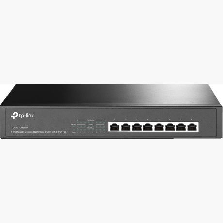 Switch|TP-LINK|Desktop/pedestal|Rack|PoE+ ports 8|TL-SG1008MP