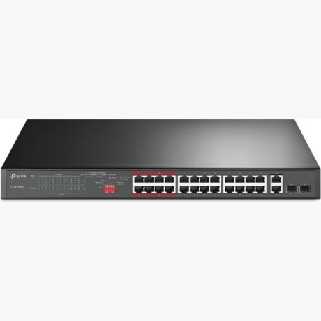 Switch|TP-LINK|TL-SL1226P|Desktop/pedestal|24x10Base-T / 100Base-TX|2x10Base-T / 100Base-TX / 1000Base-T|PoE+ ports 24|TL-SL1226P