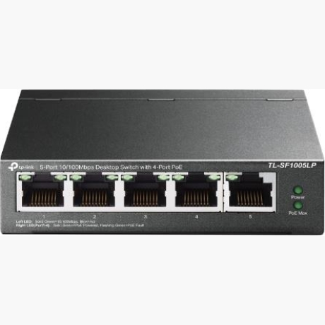 Switch|TP-LINK|5x10Base-T / 100Base-TX|PoE ports 4|TL-SF1005LP