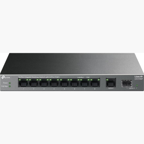 Switch|TP-LINK|LS1210GP|9x10Base-T / 100Base-TX / 1000Base-T|1xSFP|PoE+ ports 8|LS1210GP
