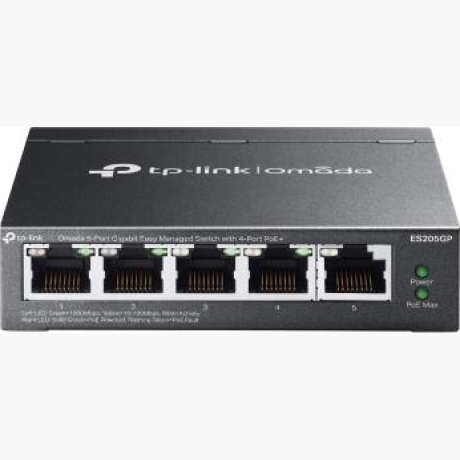 Switch|TP-LINK|OMADA|TP-LINK OMADA ES205GP|PoE ports 4|ES205GP