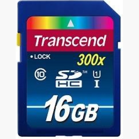MEMORY SDHC 16GB UHS-I 300X/C10 TS16GSDU1 TRANSCEND