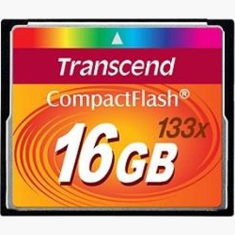 MEMORY COMPACT FLASH 16GB/133X TS16GCF133 TRANSCEND