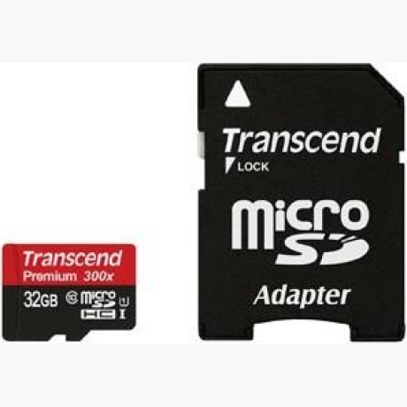 MEMORY MICRO SDHC 32GB W/ADAPT/CLASS10 TS32GUSDU1 TRANSCEND