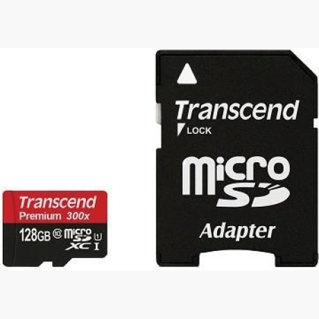 MEMORY MICRO SDXC 128GB W/ADAP/UHS-I TS128GUSDU1 TRANSCEND