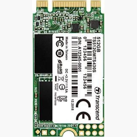 SSD|TRANSCEND|430S|256GB|M.2|SATA 3.0|TLC|Write speed 400 MBytes/sec|Read speed 530 MBytes/sec|MTBF 1000000 hours|TS256GMTS430S