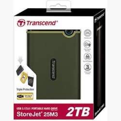 External HDD|TRANSCEND|StoreJet|2TB|USB 3.0|Colour Green|TS2TSJ25M3G