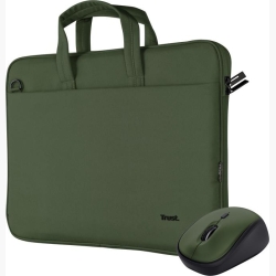 NB CASE BOLOGNA 16" +MOUSE SET/GREEN 24989 TRUST